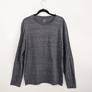 GAP Charcoal Heathered Gray Long Sleeve